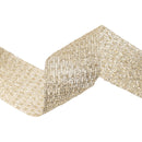 6" Wired Ribbon | Gold Stretch Tinsel Netting | 10 Yard Roll