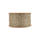 6" Wired Ribbon | Gold Stretch Tinsel Netting | 10 Yard Roll