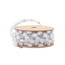 3/8" Tinsel Pom-Pom | White | 10 Yard Roll