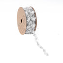3/8" Tinsel Pom-Pom | White | 10 Yard Roll