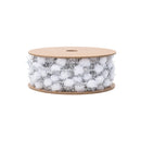 3/8" Tinsel Pom-Pom | White | 10 Yard Roll