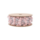 3/8" Tinsel Pom-Pom | Pink | 10 Yard Roll