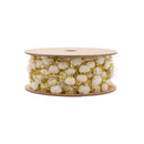 3/8" Tinsel Pom-Pom | Ivory | 10 Yard Roll