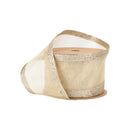 2 1/2" Wired Glitter Ribbon | Gold | 10 Yard Roll