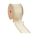 2 1/2" Wired Glitter Ribbon | Gold | 10 Yard Roll
