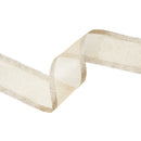 2 1/2" Wired Glitter Ribbon | Gold | 10 Yard Roll