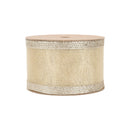 2 1/2" Wired Glitter Ribbon | Gold | 10 Yard Roll