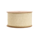 2 1/2" Wired Ribbon | Gold Metallic Pleated | 10 Yard Roll