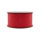 2 1/2" Wired Ribbon | Red Metallic Pleated | 10 Yard Roll