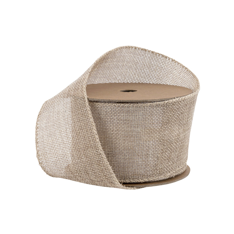 2 1/2" Wired Burlap Ribbon | 10 Yard Roll