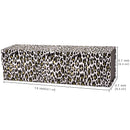 13" x 3.7" x 3.7" Collapsable Gift Box & Magnetic Square Flap Lid | Glitter Leopard