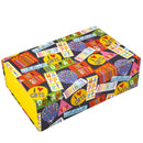 14" x 9" x 4.3" Collapsable Gift Box w/ 2-pcs White Tissue Paper & Magnetic Square Flap Lid | Birthday Candle