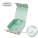 8" x 8" x 4" Collapsable Gift Box w/ 2-pcs White Tissue Paper & Magnetic Square Flap Lid | Wedding Rings