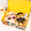 14" x 9" x 4.3" Collapsable Gift Box w/ 2-pcs White Tissue Paper & Magnetic Square Flap Lid | Birthday Candle