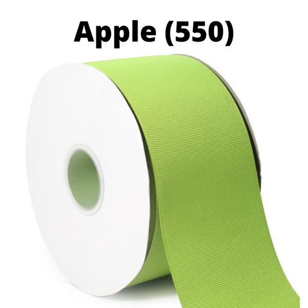 3" Textured Grosgrain Ribbon | Apple (550) | 50 Yard Roll