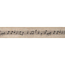 1 1/2" Wired Ribbon | Musical Notes on Natural | 10 Yard Spool