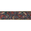 4" Wired Jacquard Ribbon | Burgundy Damask Paisley w/ Gold Dupioni-Fused Backing | 10 Yard Roll