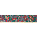 2 1/2" Wired Jacquard Ribbon | Burgundy Damask Paisley w/ Gold Dupioni-Fused Backing | 10 Yard Roll