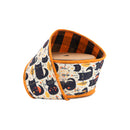 2 1/2" Wired Printed Canvas Ribbon | Black Cat w/ Orange/Black Checked Backing | 10 Yard Roll