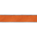 2 1/2" Wired Ribbon | Orange w/Silver Piping and Backing | 10 Yard Roll