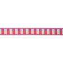 1" Wired Ribbon | Pink/Multi Small Check w/ Pink Dupioni-fused Backing | 10 Yard Roll