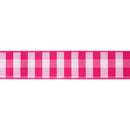 2 1/2" Wired Ribbon | Pink/White Medium Check w/ Pink Backing | 10 Yard Roll