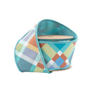2 1/2" Wired Ribbon | Multi Plaid Bias Cut w/ Blue Backing | 10 Yard Roll