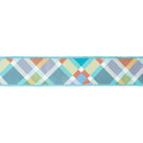 2 1/2" Wired Ribbon | Multi Plaid Bias Cut w/ Blue Backing | 10 Yard Roll