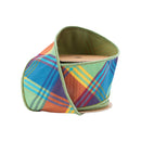 2 1/2" Wired Ribbon | Fall Plaid Bias Cut w/ Moss Backing | 10 Yard Roll