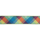 2 1/2" Wired Ribbon | Fall Plaid Bias Cut w/ Moss Backing | 10 Yard Roll