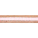 2 1/2" Wired Velvet Ribbon | Pink Double-Sided Beaded Trim w Metallic Dupioni Fused Backing | 10 Yard Roll