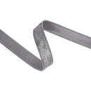 1" Wired Heritage Velvet Ribbon | Silver | 10 Yard Roll