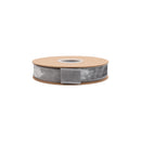 1" Wired Heritage Velvet Ribbon | Silver | 10 Yard Roll