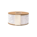 2 1/2" Wired Heritage Velvet Ribbon | Ivory | 10 Yard Roll