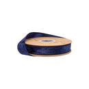 1" Heritage Velvet Ribbon | Blue w/ Blue Backing | 10 Yard Roll