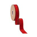 1" Wired Heritage Velvet Ribbon | Red | 10 Yard Roll