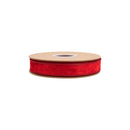 1" Wired Heritage Velvet Ribbon | Red | 10 Yard Roll