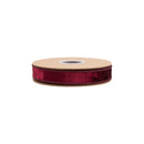1" Wired Heritage Velvet Ribbon | Burgundy | 10 Yard Roll