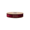 1" Wired Heritage Velvet Ribbon | Red | 10 Yard Roll
