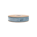 1" Wired Heritage Velvet Ribbon | French Blue | 10 Yard Roll