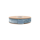 1" Wired Heritage Velvet Ribbon | French Blue | 10 Yard Roll