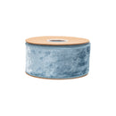 2 1/2" Wired Heritage Velvet Ribbon | French Blue | 10 Yard Roll