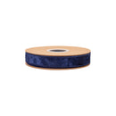 1" Heritage Velvet Ribbon | Blue w/ Blue Backing | 10 Yard Roll