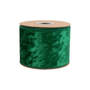 4" Wired Heritage Velvet Ribbon | Hunter | 10 Yard Roll