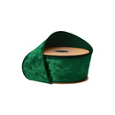 2 1/2" Wired Heritage Velvet Ribbon | Hunter | 10 Yard Roll