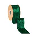 2 1/2" Wired Heritage Velvet Ribbon | Hunter | 10 Yard Roll