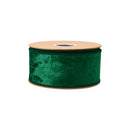 2 1/2" Wired Heritage Velvet Ribbon | Hunter | 10 Yard Roll