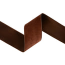 4" Wired Heritage Velvet Ribbon | Brown | 10 Yard Roll