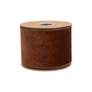 4" Wired Heritage Velvet Ribbon | Brown | 10 Yard Roll