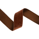 2 1/2" Wired Heritage Velvet Ribbon | Brown | 10 Yard Roll